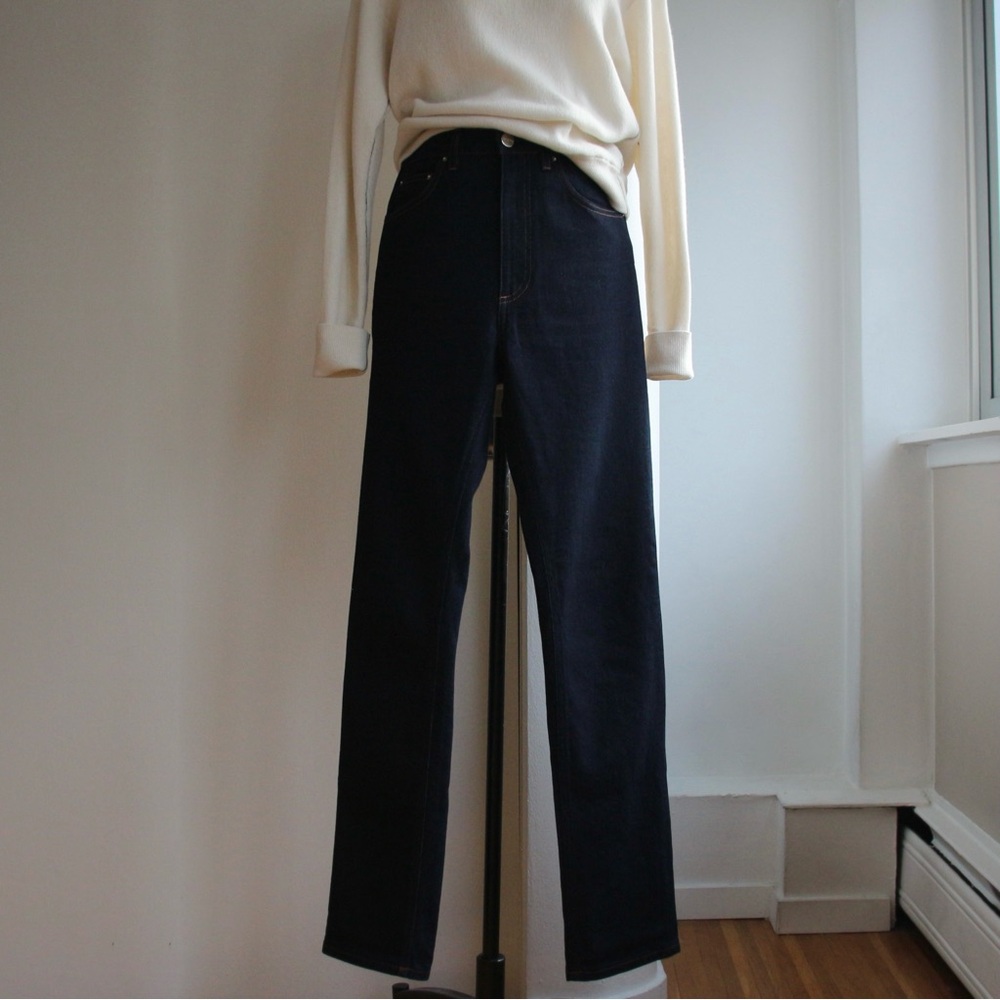 Totême High Rise Slim Full Length Denim